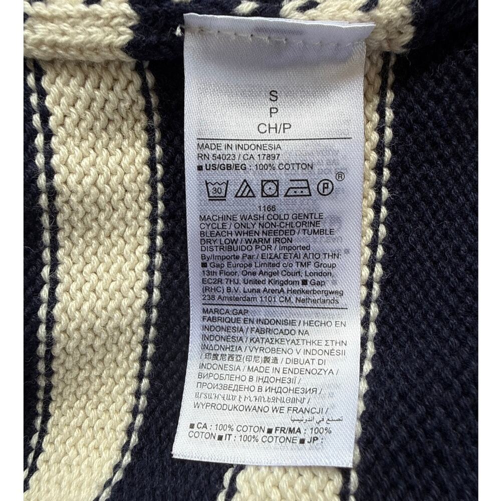 GAP Cotton Sailor Stripe Polo Sweater Size Small NEW NWT - Picture 7 of 8